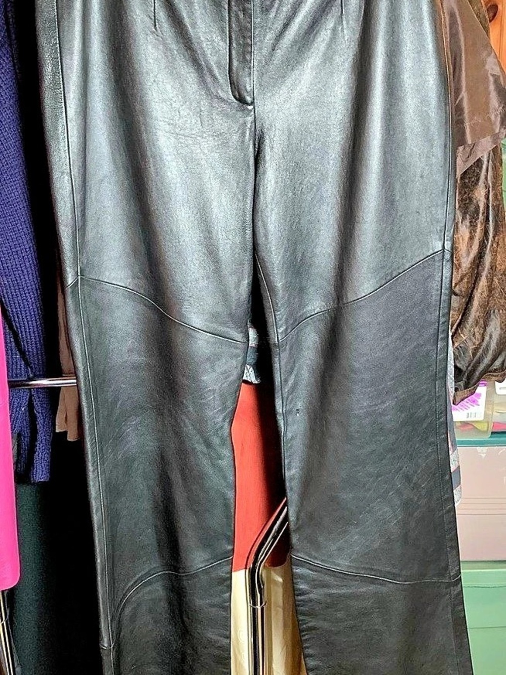 Vintage Pelle Studio Leather c 1990’s fully lined Pants sz 14 never worn